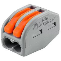 Клеммы WAGO 222-412 (2Х2,5мм2 с рычажком) (упаковка 50шт.) картинка 